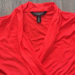 Banana Republic Red Faux Wrap Medium Petite